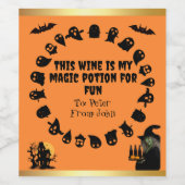  Spooktacular Custom Wine Labels for Halloween! Wijn Etiket (Enkel label)