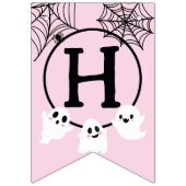 Spooktacular Cute Ghost Pink Halloween Vlaggetjes (Tweede vlag)