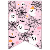 Spooktacular Cute Ghost Pink Halloween Vlaggetjes (Eerste vlag)