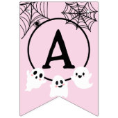 Spooktacular Cute Ghost Pink Halloween Vlaggetjes (Derde vlag)