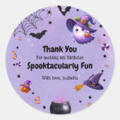Spooktacular Dank u Schattigee geest Halloween Paa Ronde Sticker (Voorkant)