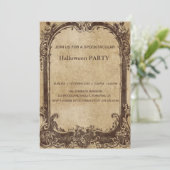 Spooktacular Dark  Gothic Halloween Party Kaart (Staand voorkant)