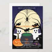 Spooktacular Dark  Gothic Halloween Party Kaart (Voorkant / Achterkant)