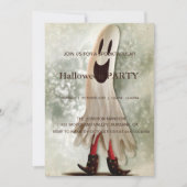 Spooktacular Dark  Gothic Halloween Party Kaart (Voorkant)