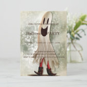 Spooktacular Dark  Gothic Halloween Party Kaart (Staand voorkant)