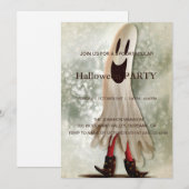 Spooktacular Dark  Gothic Halloween Party Kaart (Voorkant / Achterkant)