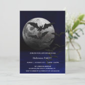 Spooktacular Dark  Gothic Halloween Party Kaart (Staand voorkant)