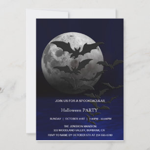 Spooktacular Dark  Gothic Halloween Party Kaart