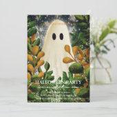 Spooktacular Dark  Gothic Halloween Party Kaart (Staand voorkant)