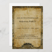 Spooktacular Dark  Gothic Halloween Party Kaart (Voorkant / Achterkant)