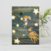 Spooktacular Dark  Gothic Halloween Party Kaart (Staand voorkant)