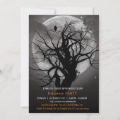 Spooktacular Dark Haunted Forest Halloween Party Kaart (Voorkant)