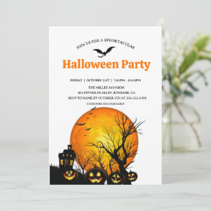 Spooktacular Donkere Gehekende Huis Halloween Fees Kaart