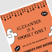 Spooktacular enge eerste verjaardag met Halloween Kaart