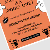 Spooktacular enge eerste verjaardag met Halloween Kaart
