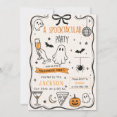Spooktacular Feest Halloween Kaart (Voorkant)