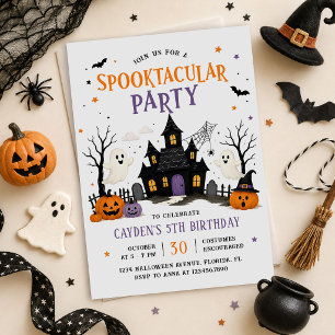 Spooktacular Feest Halloween Kinderverjaardag Kaart