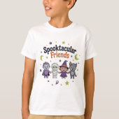 Spooktacular Friends Kids Halloween Tee T-shirt (Voorkant)