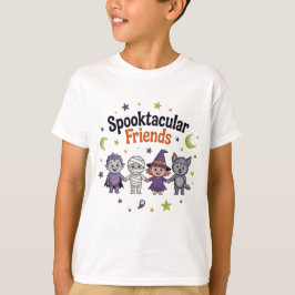Spooktacular Friends Kids Halloween Tee T-shirt