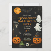 Spooktacular Fright Night Halloween Uitnodiging (Voorkant)