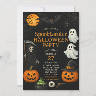 Spooktacular Fright Night Halloween Uitnodiging
