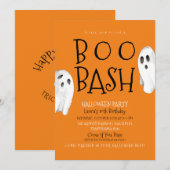Spooktacular Ghost Birthday Invitation Kaart (Voorkant / Achterkant)
