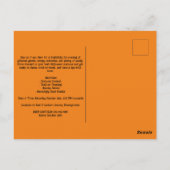 Spooktacular Ghost Black Paarse Sinaasappel Hallow Briefkaart (Achterkant)