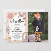 Spooktacular Ghost Halloween Meisje Verjaardag Fot Kaart (Voorkant)