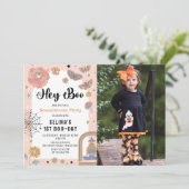 Spooktacular Ghost Halloween Meisje Verjaardag Fot Kaart (Staand voorkant)