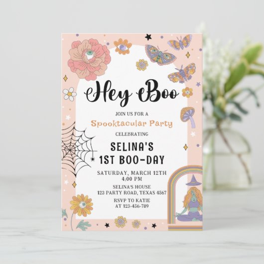 Spooktacular Ghost Halloween Meisje Verjaardag Kaart (Staand voorkant)