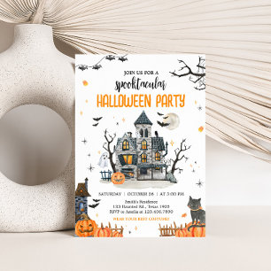 Spooktacular Ghost Halloween Party Kaart