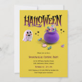 Spooktacular Ghost Kinder Halloween Kostuumfeest Kaart (Voorkant)