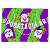 Spooktacular Ghosts Green Party Bag Groot Cadeauzakje (Achterkant)