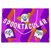 Spooktacular Ghosts Purple Party Bag Groot Cadeauzakje (Voorkant)