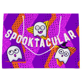 Spooktacular Ghosts Purple Party Bag Groot Cadeauzakje