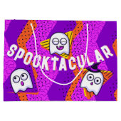 Spooktacular Ghosts Purple Party Bag Groot Cadeauzakje (Achterkant)