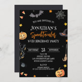 Spooktacular Halloween 10e Verjaardag, Kind Verjaa Kaart (Voorkant / Achterkant)