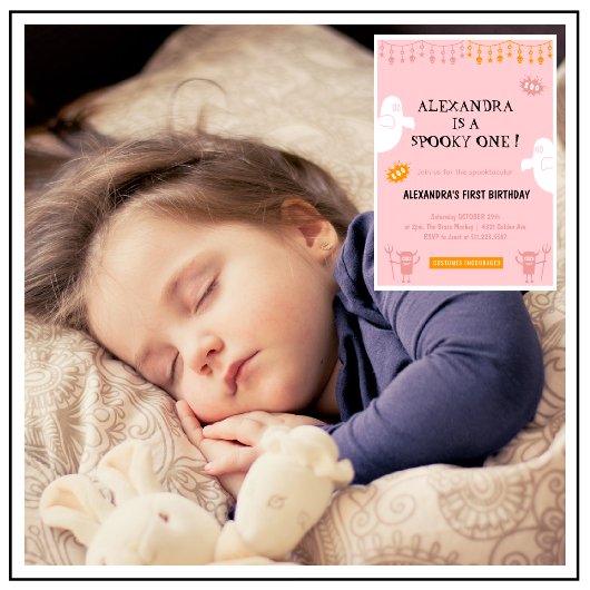 Spooktacular Halloween 1e verjaardag uitnodigingen