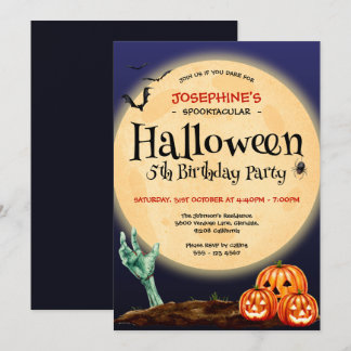 Spooktacular Halloween 5e verjaardagsfeest Kaart