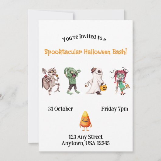 Spooktacular Halloween Bash Kaart (Voorkant)