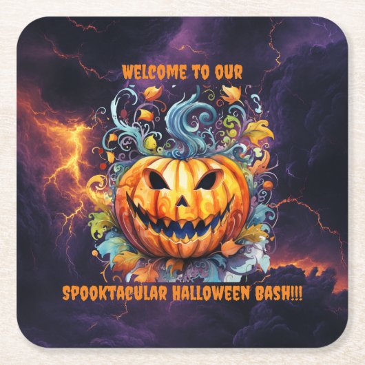 Spooktacular Halloween Bash Kartonnen Onderzetters (Voorkant)
