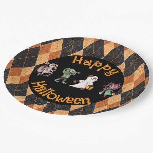 Spooktacular Halloween Bash Papieren Bordje (Gekanteld)