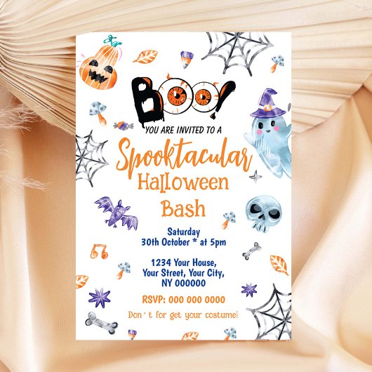Spooktacular Halloween Bash Party uitnodiging