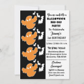 Spooktacular Halloween Bat Ghouls Boo 1st Birthday Kaart (Voorkant)