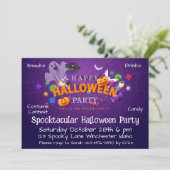 Spooktacular Halloween-feest Kaart (Staand voorkant)
