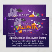 Spooktacular Halloween-feest Kaart (Voorkant / Achterkant)