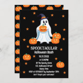 Spooktacular Halloween Feest Uitnodiging voor Kind (Voorkant / Achterkant)