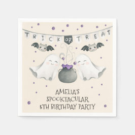 Spooktacular Halloween Ghost Birthday Party Napkin Servet