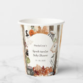 Spooktacular Halloween Ghost Pumpkin Baby Shower Papieren Bekers (Voorkant)