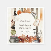 Spooktacular Halloween Ghost Pumpkin Baby Shower Servet (Voorkant)